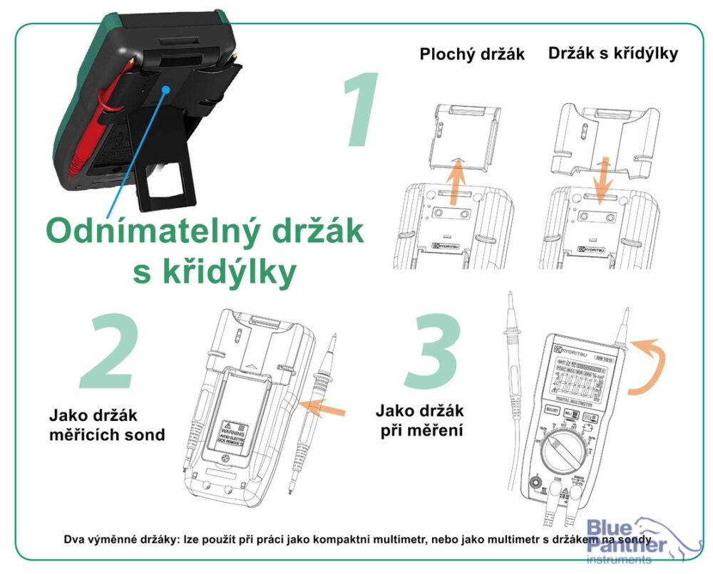 Odnímatelný držák Kyoritsu přístroje KEW 1021R